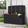 430L Black/Grey Lockable Waterproof Garden Storage Box