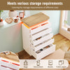 6 DRAWER CHEST OF DRAWERS SIDEBOARD WITH LED STORAGE CABINET HIGH GLOSS WHITE