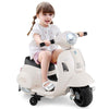 COSTWAY Licensed Vespa Kids Ride on Motorcycle 6VBattery Powered Motorbike-White