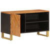 CIADAZ TV Cabinet Brown and Black 80x31.5x46 Solid Wood , Tv Unit, Tv F2W0