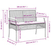 LAPOOH 4 Piece Garden Dining Set with Cushions Black Poly Rattan,Garden O5L3
