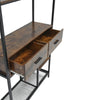 Vertical Bookcase Bookshelf Ladder Shelf Display Storage Rack Shelf w/ 2 Drawers
