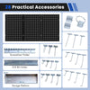 Utility Tool Board Wall-Mounted Pegboard Kit w/28 PCS Hanging Accessories-Black