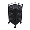 4 Tier Storage Rack Kitchen Rotating Vegetable Serving Bath Trolley Cart Shelf
