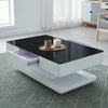 Luxury Glass Cofffee Table High Gloss Table with Storage Living Room Furniture