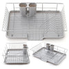 Dish Drainer Kitchen Sink Basket Cutlery Draining Tray Drip Board Plates Holder