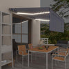 Manual Retractable Awning with Blind & LED 4x3m Blue & White