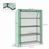 4 Tier Mini Greenhouse Portable Green House w/ Roll-up Door, 170H x 120Wcm