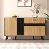 Modern 140cm Sideboard Cabinet Storage Unit with LED Lights and Glass Doors