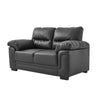 2 /3 Seater Sofa Black or Beige Faux Leather Modern Design Living Room Office