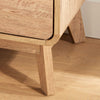 2 Drawer Bedside Oak Effect Scandi Legs Bedroom Furniture Nightstand Table Unit