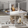 Extra Tall Acrylic Dog Playpen Anti-bite Anti-Jump Pet Animal Whelping Box Cage