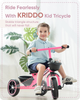 Toddler Tricycle - Girls Boys Age 2-5, Kids Ride On Toy Bike Indoor Outdoor Pink