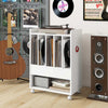 Record Player Stand Bedroom Rolling Turntable Stand w/Drawer