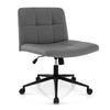 Armless Swivel Task Chair Vanity Chair Cross Legged Office Chair-Grey