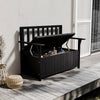 2 Seater Wooden Garden Bench With Storage Compartment Seating Bench Box Chest