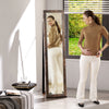 Floor Jewelry Cabinet Armoire Lockable Standing Jewelry Organizer w/Mirror