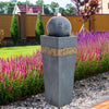 Electric Garden Water Feature Fountain with 6 LED Lights Outdoor Statue Decor