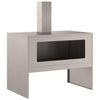 Fire Pit with Chimney 80x50x96 cm Weathering Steel