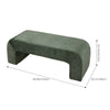 Upholstered Chenille Bench Bed End Hallway Window Seat Padded Pouffe Foot Stool