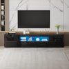 2M TV Unit Stand Cabinet w/LED Lights High Gloss Doors Entertainment Storage