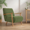 Comfy Armchair Stylish Modern Living Room Accent Chair Wood Frame Armchair Green