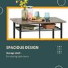Bar Table Set 3 Piece Stools Shelf Industrial Dining Breakfast Table for Kitchen