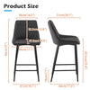 Pair Velvet Bar Stools V Type Seat Metal Leg Footrest Bar stool