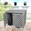 Wheelie Bin Store Double Wooden Shed Dustbin Storage Garden Outdoor Grey Cover