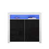 Modern 2 Door Sideboard Cupboard Buffet Cabinet 4 Shelves Storage with LED Light