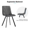 Velvet Padded Seat Kitchen Dining Chair Home Office Chair with Metal Legs