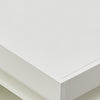 High Gloss BedsideTable Cabinet Storage 2 Drawers with LED Light Bedroom White
