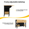 Kitchen Island Rolling Trolley Storage Cabinet Serving Cart with 3 Drawers Black