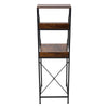 Retro Steel Frame Kitchen Storage Rack with 3 Shelves Floor Standing for Fridge