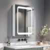Illuminated LED Bathroom Mirror Cabinet With Shaver Socket Demister Wall Mounted