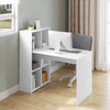 Computer Desk Corner Study Writing Table Workstation with 6 Open Compartments