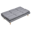Modern Linen Grey Upholstered 3 Seater Sofa Bed Recliner Sofabed Sleeper Sofas