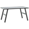 Garden Coffee Table Outdoor Dining Black Powder-coated Steel