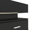 Coffee Table with Storage Lift Top Up & LED Lights Matte Black for Living Room