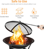 Outdoor Fire Pit Steel Metal Bowl Wood Burning Patio Heater Garden Camping Black