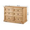 Corona Chest of Drawers Low 3+3 6 Drawer Wide Chest Sideboard