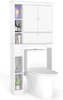 Over Toilet Storage Cabinet Space Saver Shelves Cupboard Freestanding White
