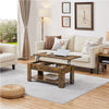 Rustic Wooden Coffee Table with Storage Lift Up Top Coffee Table for Living Room