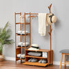 Clothes Rail Rack Garment Hanging Stand Bamboo Wood Wardrobe Storage Shelves