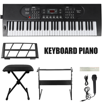61 Keys Digital Portable Electronic Keyboard Piano Keyboard Built-in Speakers UK
