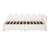 PANEL PLUSH UPHOLSTERED DAYBED STORAGE SOFA BED WITH 2 DRAWERS, 3FT SINGLE WHITE