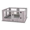 XXL Large Dog Playpen Pet Whelping Box Cage Tempered Glass Safety Rail Fence Pen