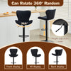 2x 360° Swivel Bar Stools Velvet Gas Lift Chairs Kitchen Pub Chair