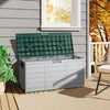 290L Wood Style Plastic Garden Storage Box Outdoor Deck Waterproof Chest Storage