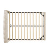 LED Upholstered Bed 5ft King Size Bed Platform Bed frame Wood slat support Beige